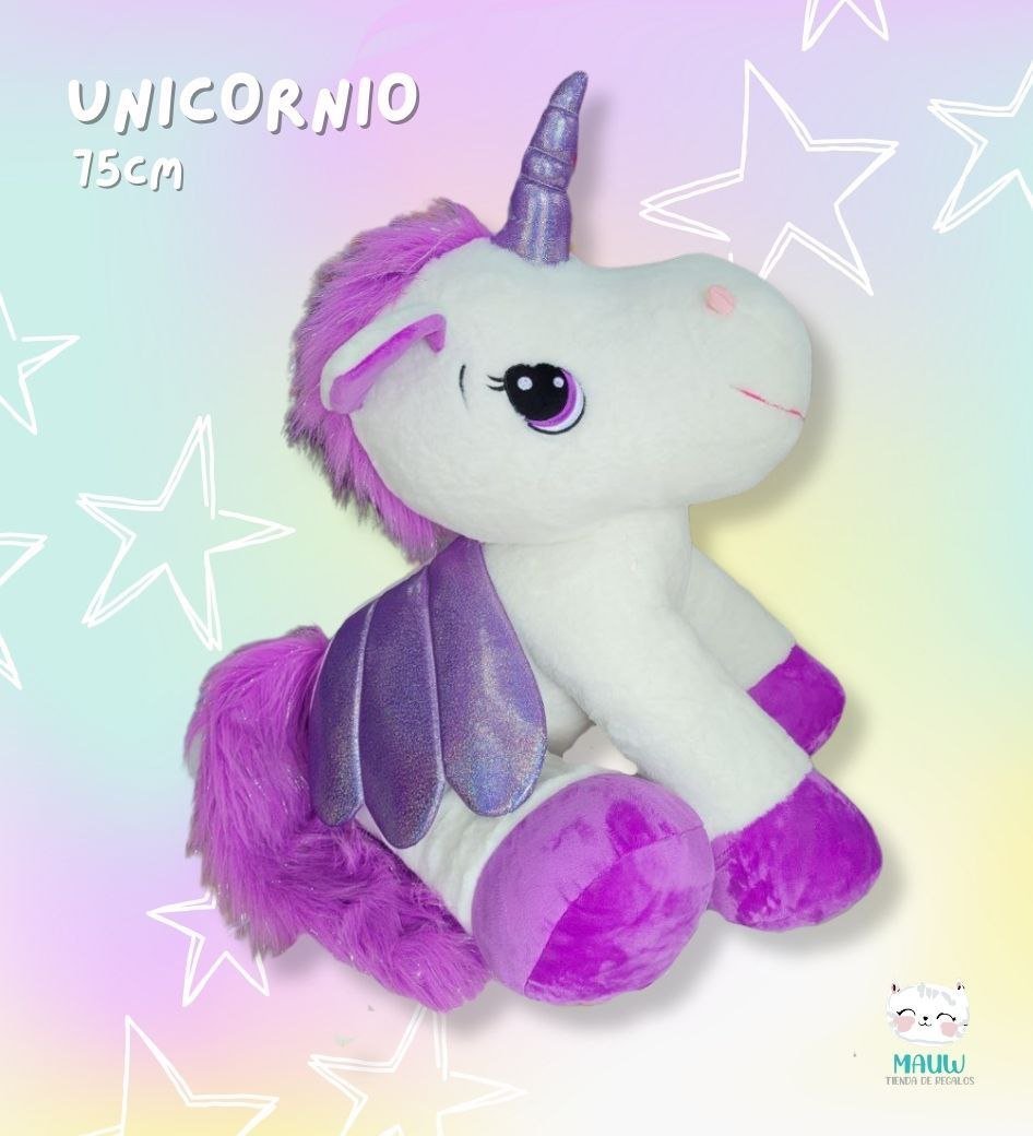 Peluche Unicornio Mimi Lila 75cm