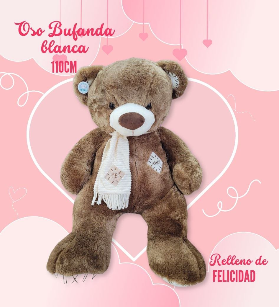 Peluche oso con bufanda 110cm