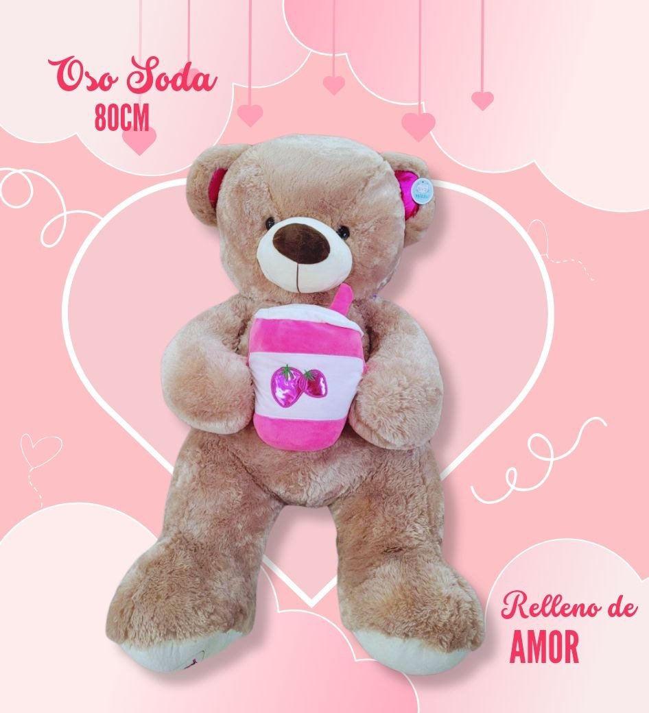 Peluche oso con caramelo 80cm